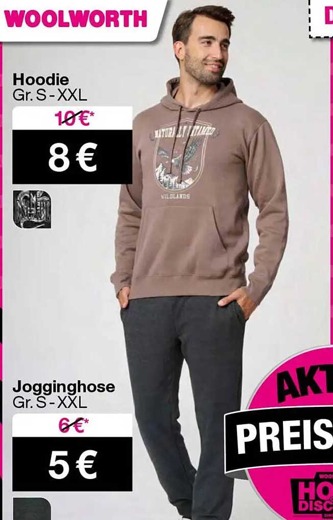 Hoodie und Jogginghose im Angebot bei Woolworth