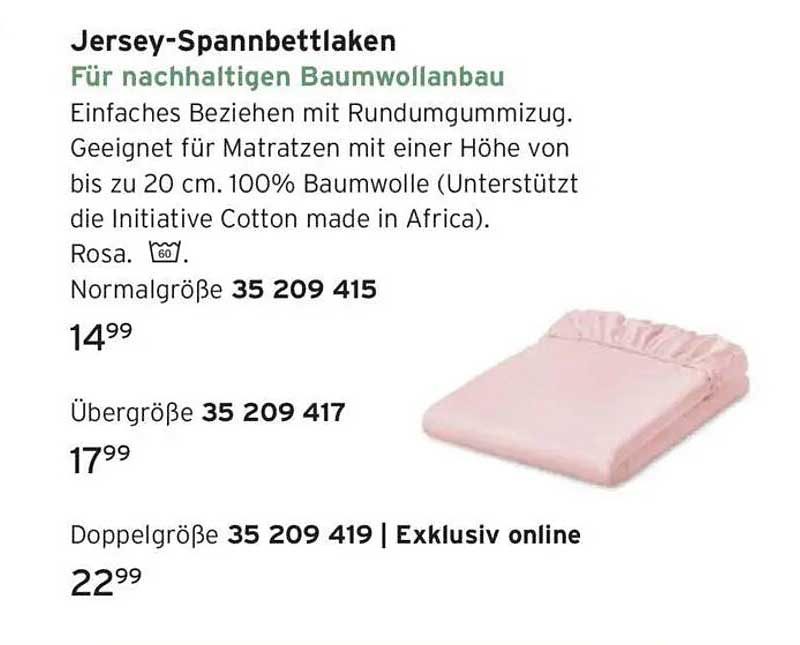Jersey-Spannbettlaken für nachhaltigen Baumwollanbau
