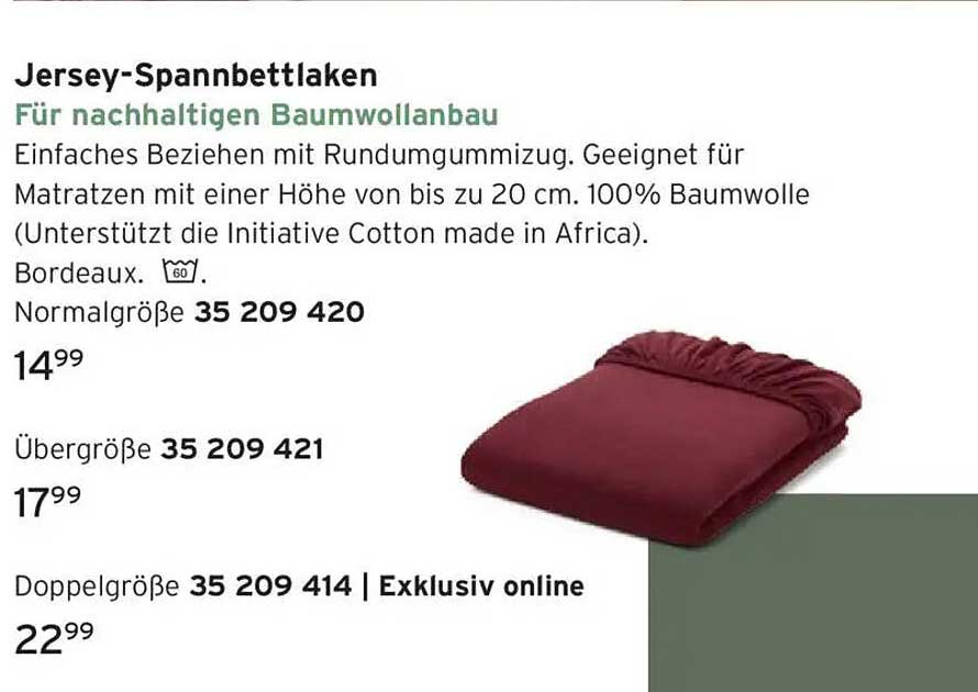 Jersey-Spannbettlaken für nachhaltigen Baumwollbau