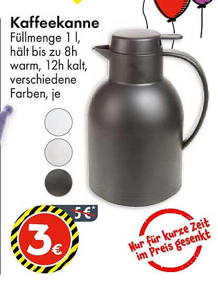 Kaffeekanne 1 L - Nur für kurze Zeit im Preis gesenkt!