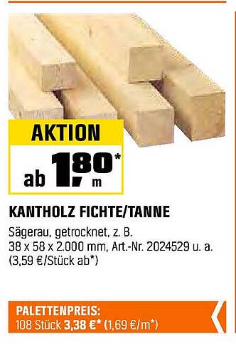 KANTHOLZ FICHTE/TANNE – Ideal für Ihre Bauprojekte