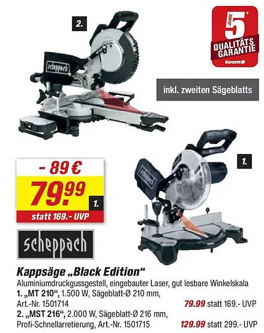 Kappsäge "Black Edition" von Scheppach