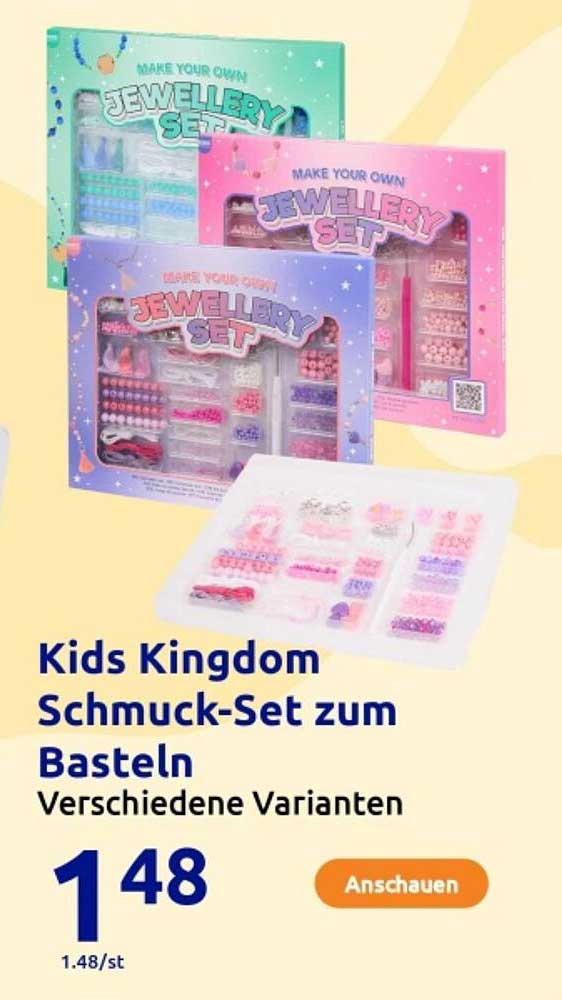 Kids Kingdom Schmuck-Set zum Basteln - Verschiedene Varianten