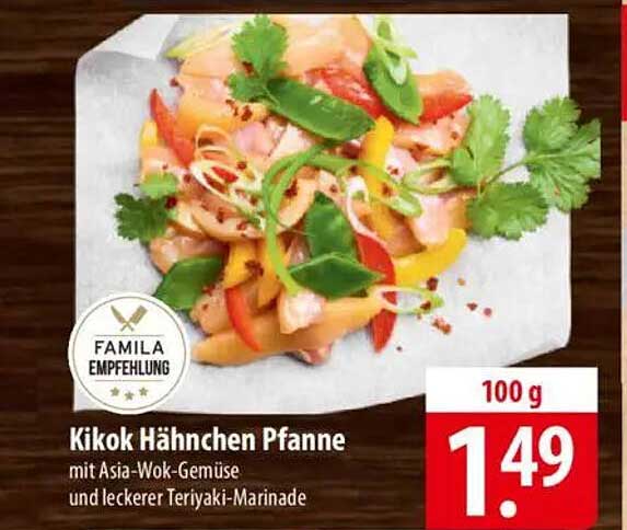 Kikok Hähnchen Pfanne mit Asia-Wok-Gemüse und leckerer Teriyaki-Marinade