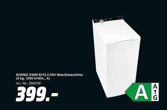 KOENIC KWM 8212 A INV Waschmaschine (8 kg, 1250 U/Min., A)