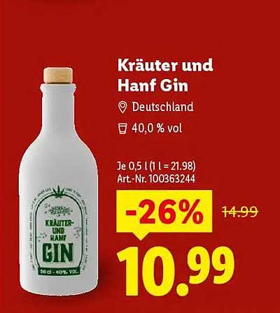 Kräuter und Hanf Gin