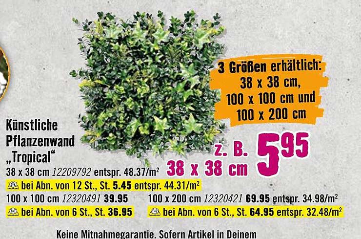 Künstliche Pflanzenwand "Tropical"