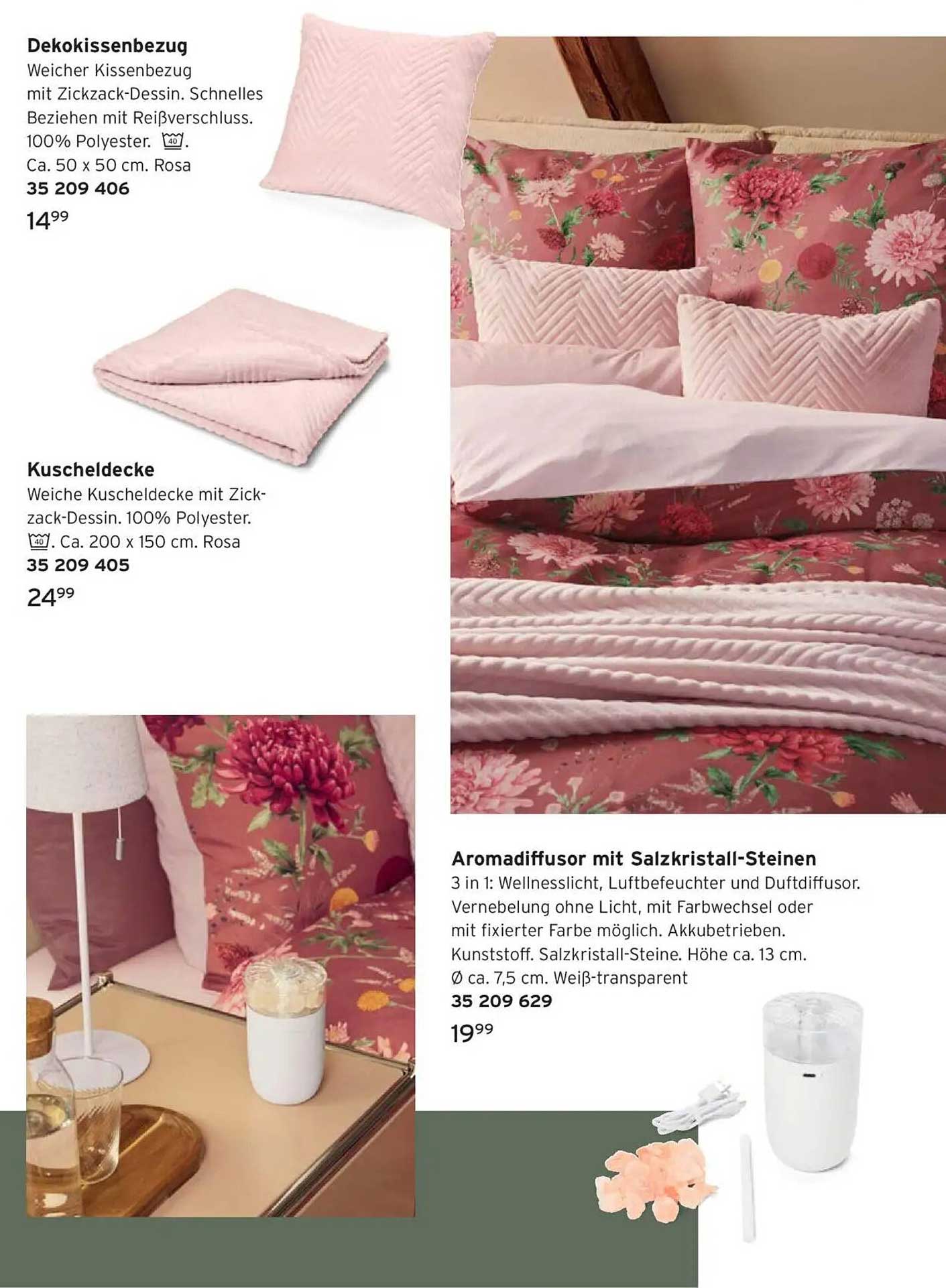 Kuscheldecke und Dekokissenbezug von Tchibo