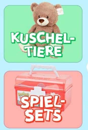 Kuscheltier und Spielsets