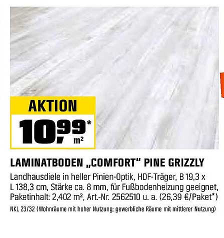 LAMINATBODEN „COMFORT“ PINE GRIZZLY