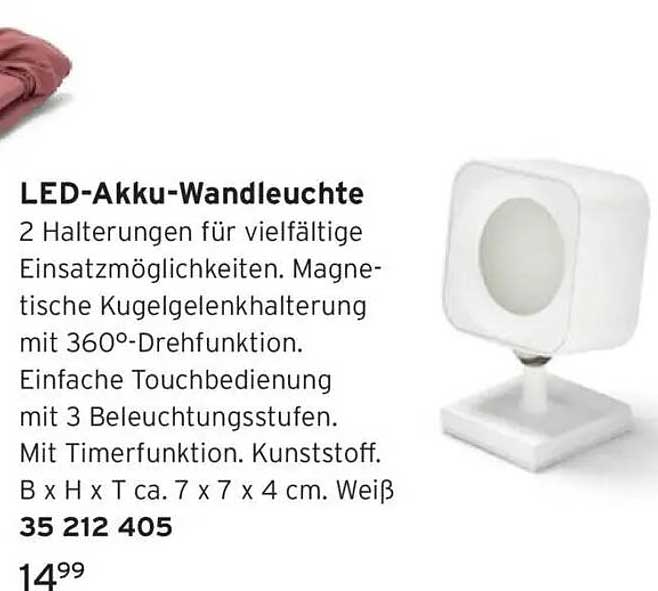 LED-Akku-Wandleuchte