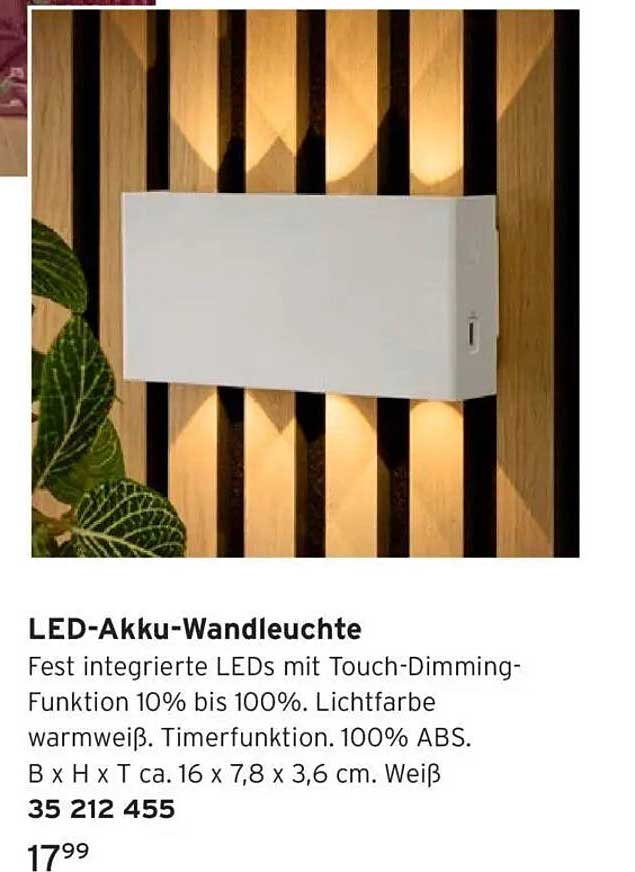 LED-Akku-Wandleuchte