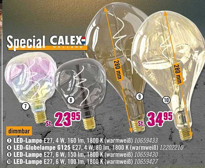 LED-Lampe und Globelampe von CALEX - Dimmbare Lichtlösungen für Ihr Zuhause