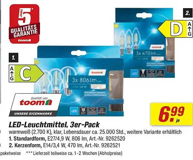 LED-Leuchtmittel, 3er-Pack