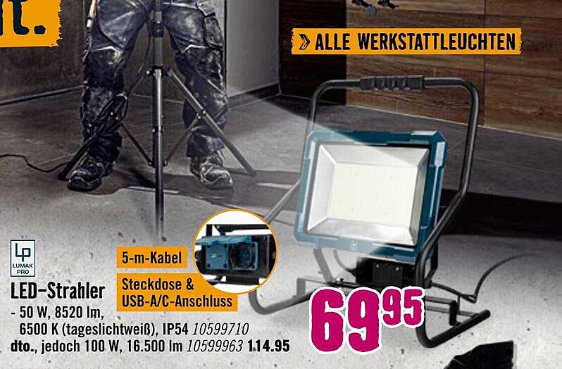 LED-Stahler 50 W - Hochleistungsbeleuchtung für jeden Einsatz