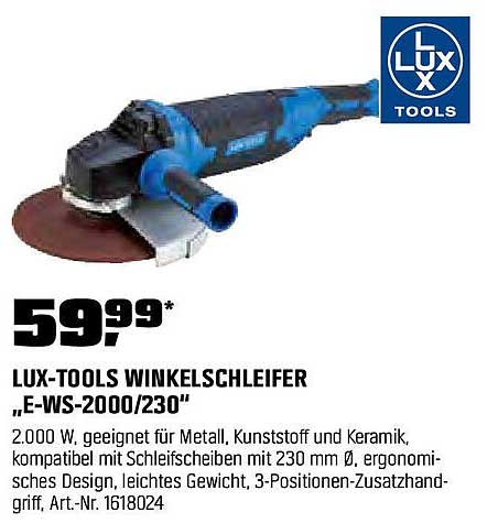 LUX-TOOLS WINKELSCHLEIFER "E-WS-2000/230"