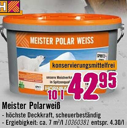 Meister Polarweiß - hochwertige Innenfarbe für Ihr Zuhause