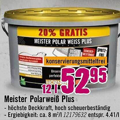 Meister Polarweiß Plus 12 l - 20% Gratis