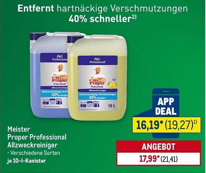 Meister Proper Professional Allzweckreiniger - verschiedene Sorten je 10-l-Kanister