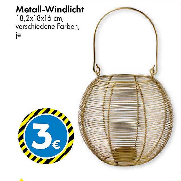 Metall-Windlicht