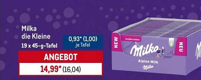 Milka die Kleine 19 x 45-g-Tafel