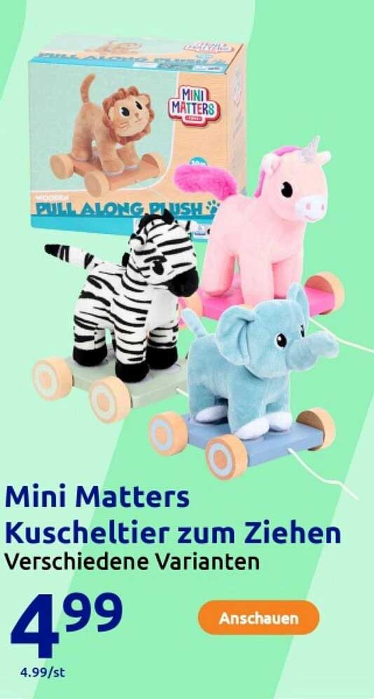 Mini Matters Kuscheltier zum Ziehen - Verschiedene Varianten
