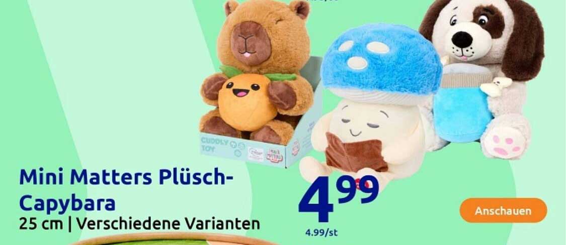 Mini Matters Plüsch-Capybara 25 cm | Verschiedene Varianten