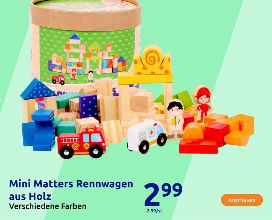 Mini Matters Rennwagen aus Holz - Verschiedene Farben