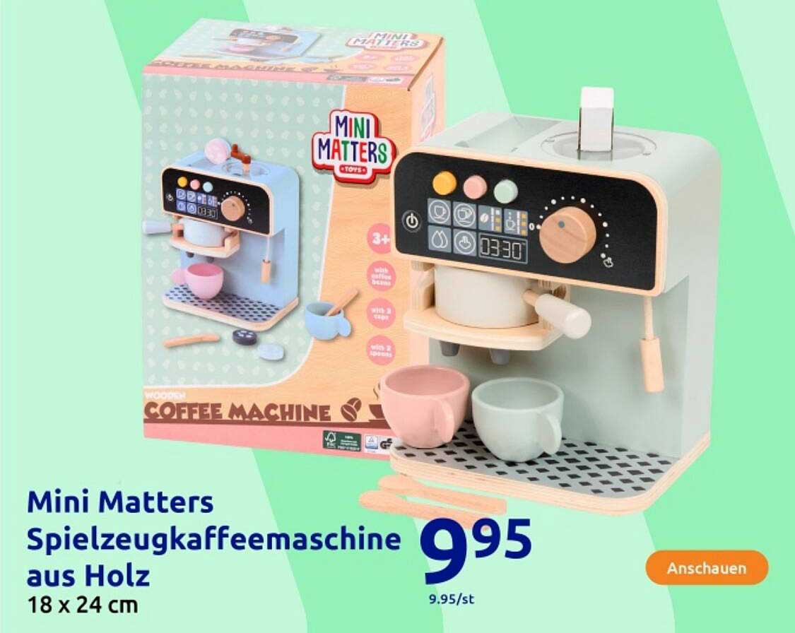 Mini Matters Spielzeugkaffeemaschine aus Holz