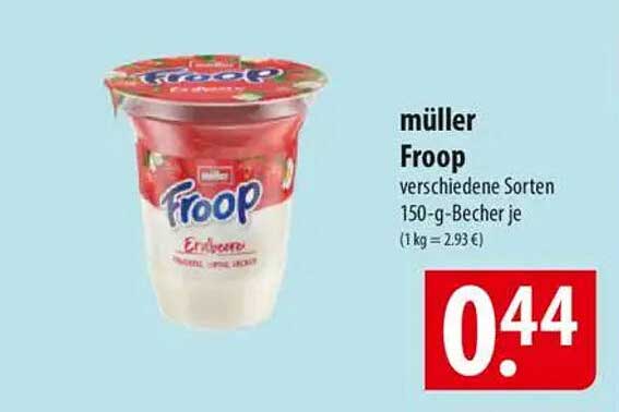 müller Froop verschiedene Sorten 150-g-Becher je
