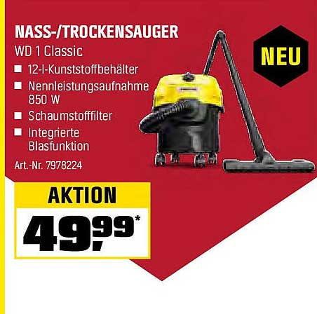 NASS-/Trockensauger WD 1 Classic