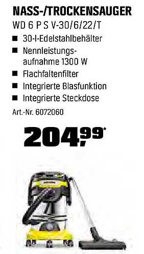 NASS-/TROCKENSAUGER WD 6 P S V-30/6/22/T