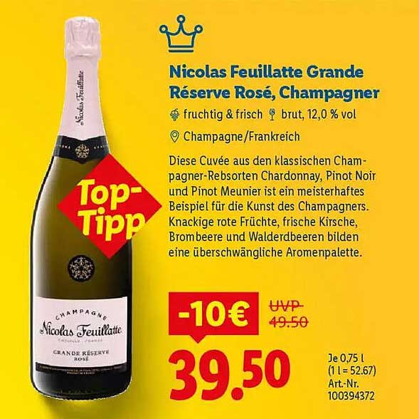 Nicolas Feuillatte Grande Réserve Rosé, Champagner