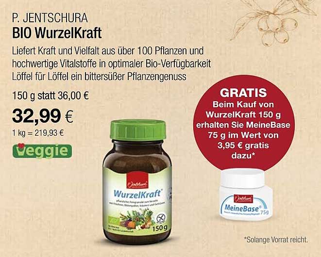 P. Jentschura BIO WurzelKraft 150 g