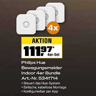 Philips Hue Bewegungsmelder Indoor 4er Bundle