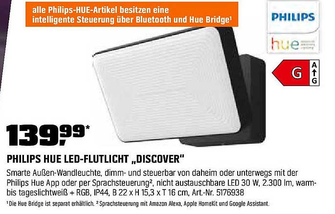 PHILIPS HUE LED-Flutlicht „DISCOVER“