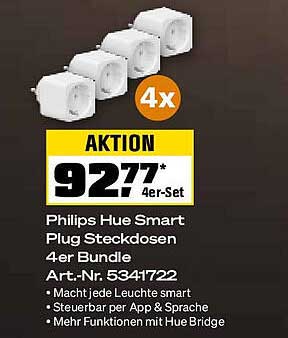 Philips Hue Smart Plug Steckdosen 4er Bundle