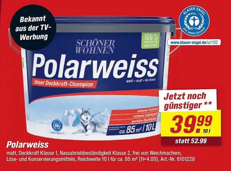 Polarweiss - Unser Deckkraft-Champion