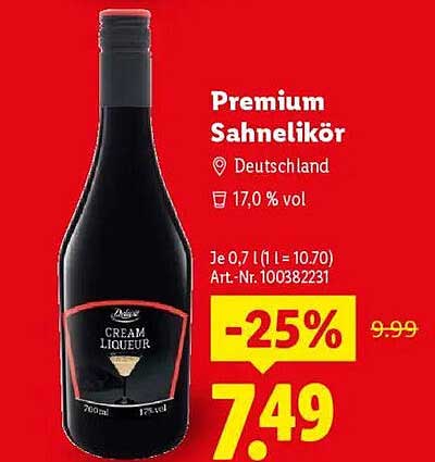 Premium Sahnelikör
