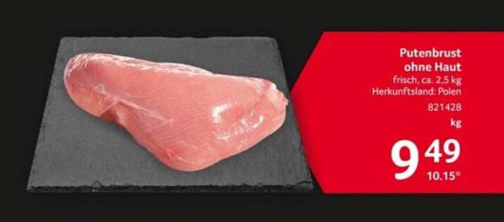 Putenschnitzel ohne Haut, frisch, ca. 2,5 kg - Spezialangebot aus dem Selgros-Prospekt