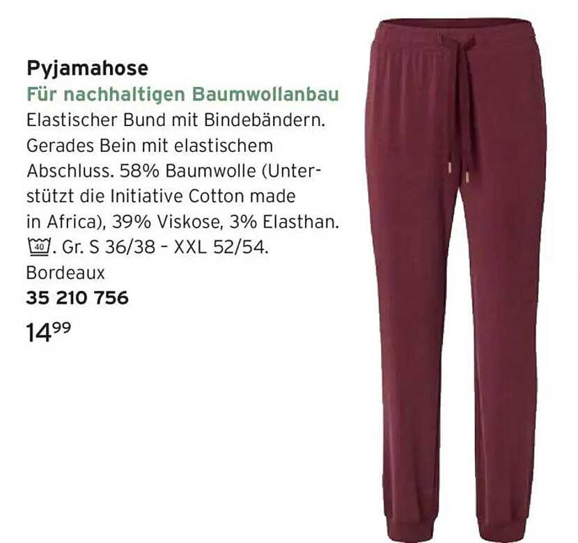 Pyjamahose für nachhaltigen Baumwollanbau