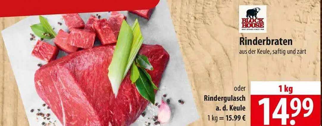 Rinderbraten aus der Keule, saftig und zart