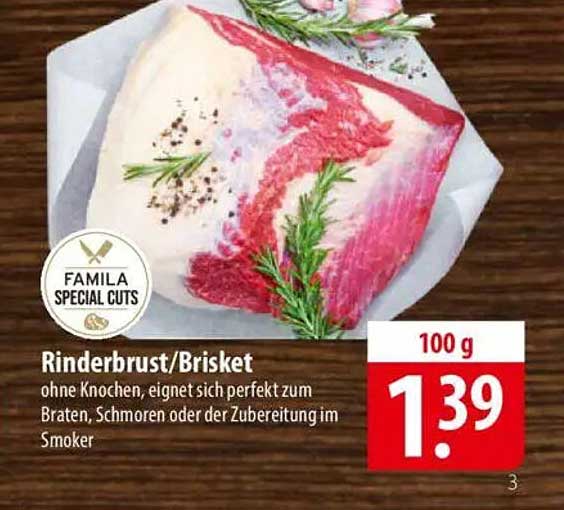 Rinderbrust/Brisket ohne Knochen