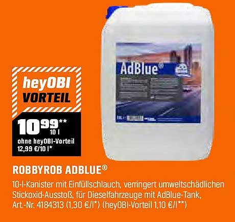 ROBBYROB ADBLUE® 10-Liter-Kanister mit Einfüllschlauch