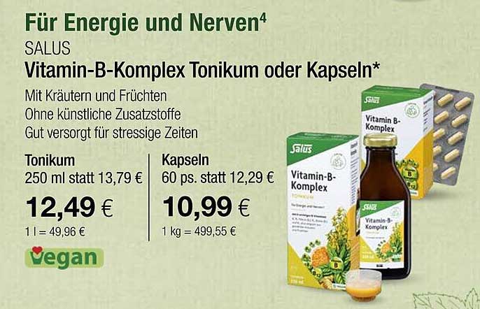 SALUS Vitamin-B-Komplex Tonikum oder Kapseln