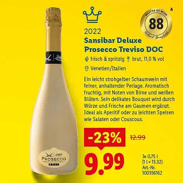Sansibar Deluxe Prosecco Treviso DOC