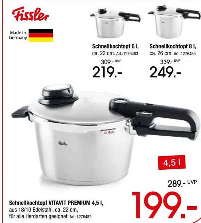 Schnellkochtopf VITAVIT PREMIUM 4,5 l von Fissler