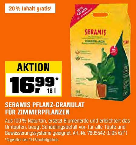 SERAMIS Pflanz-Granulat für Zimmerpflanzen