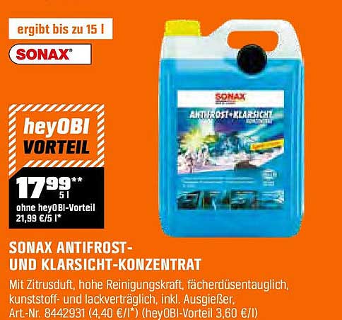 SONAX Antifrost- und Klarspüler-Konzentrat
