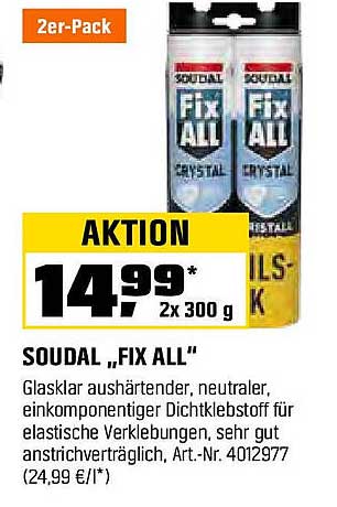 SOUDAL „FIX ALL“ - 2er-Pack
